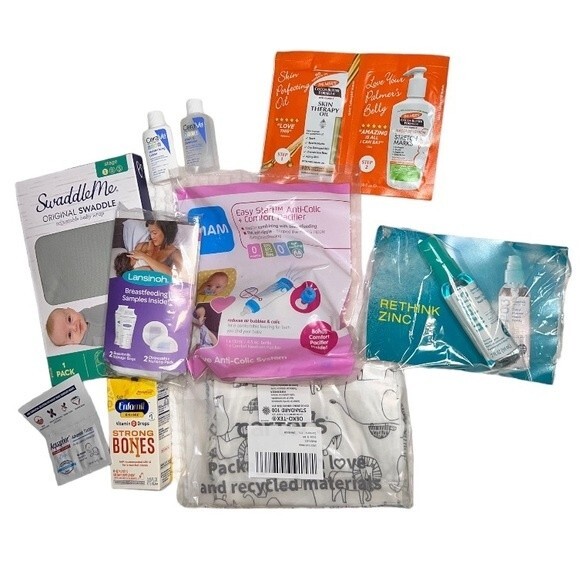 Amazon Baby Registry Box Swaddle Mam Cerave Aquaphor Palmers Carters Shower S - Picture 2 of 8